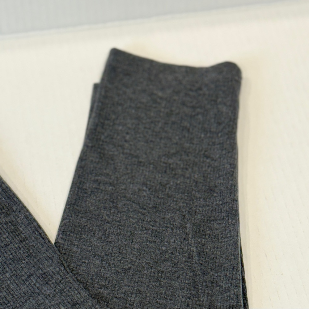 π Style & Co Ribbed Leggings Charcoal Heather Large Super Soft Mid-Rise Stretch - Picture 7 of 16